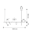 Pendant lamps - Shilo NAMASU 2xG9 1xGU10 black pendant 7862 - product 2