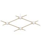 Designer pendant lamps - Luces Exclusivas AZUL LED Pendant 9.6W 672lm 3000K gold LE41329 - product 2