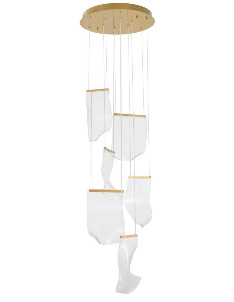 LED pendant lamps - Luces Exclusivas CALI Pendant LED 39W 2470lm 3000K gold LE41371 - product kolory-swiatla.pl 1