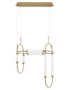 Luces Exclusivas GOYA Wisząca LED 54W 5546lm 3000K Ściemnialna biały/złoty mosiądz LE41397