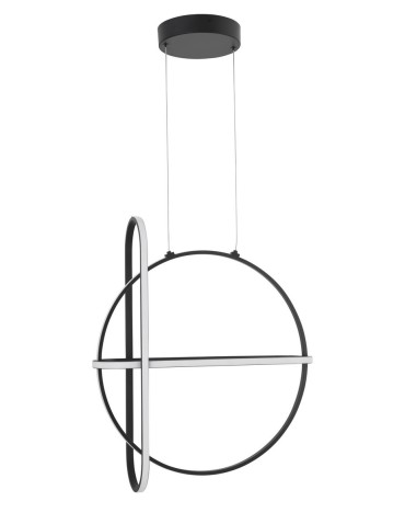 Luces Exclusivas HOYO LED Pendant 48W 3360lm 3000K Dimmable Black LE41404