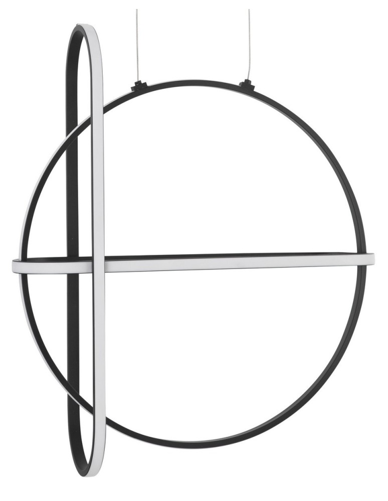 Designer pendant lamps - Luces Exclusivas HOYO LED Pendant 48W 3360lm 3000K Dimmable Black LE41404 - product kolory-swiatla.pl 2