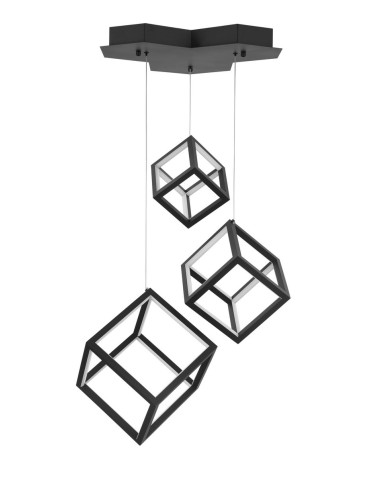 Luces Exclusivas REUS Wisząca LED 110W 8250lm 3000K Ściemnialna czarny mat LE41464