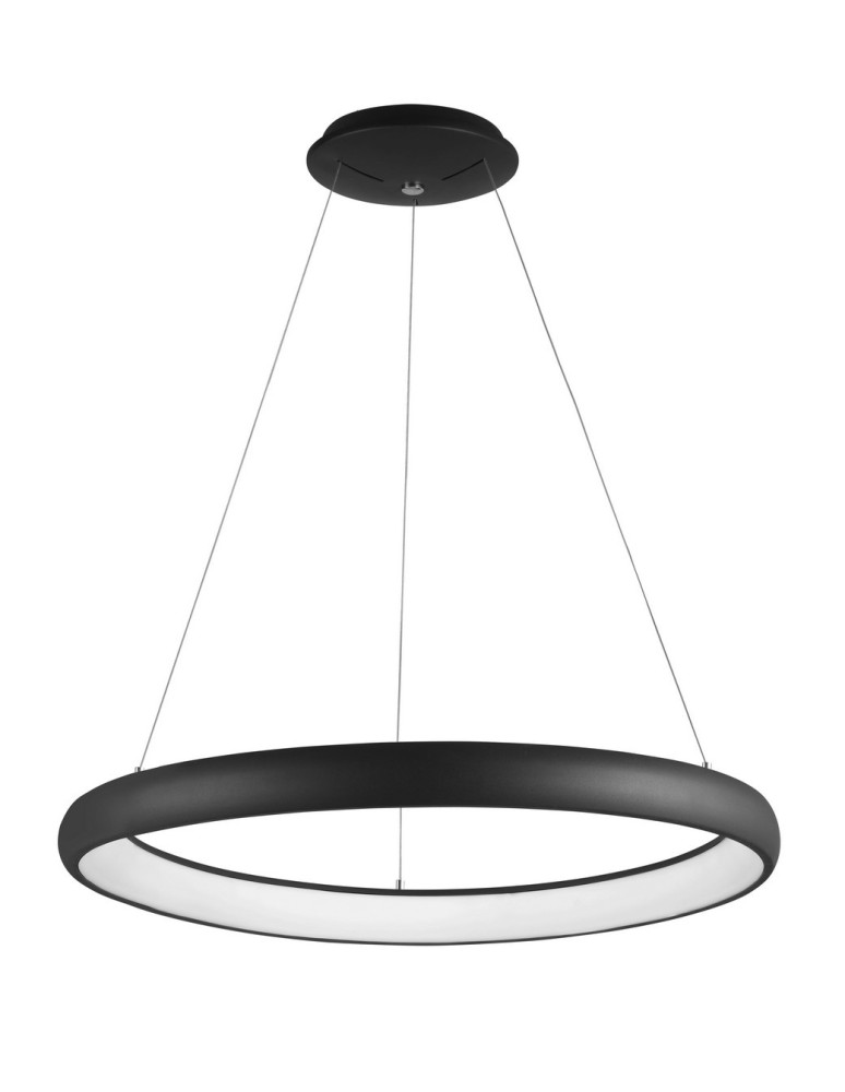 LED pendant lamps - Luces Exclusivas TOLU LED Pendant 80W 4000lm 3000K Dimmable matte black LE41491 - product kolory-swiatla.pl 1