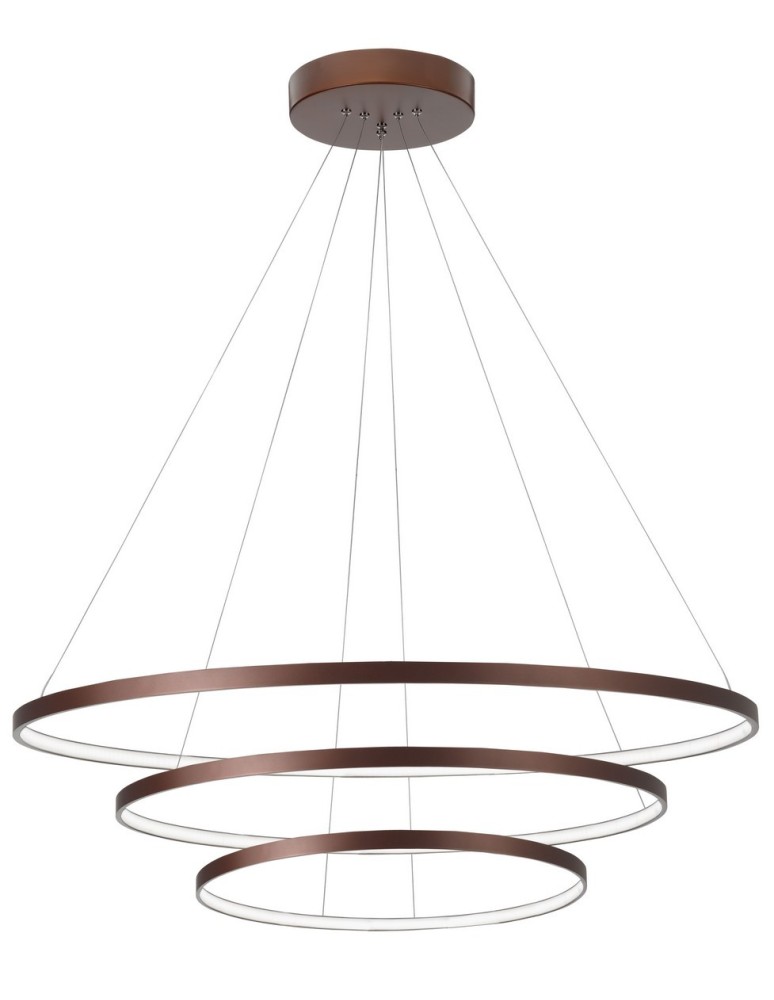 LED pendant lamps - Luces Exclusivas BANDA Pendant LED 111W 5500lm 3000K Dimmable brown LE41589. - product kolory-swiatla.pl 1