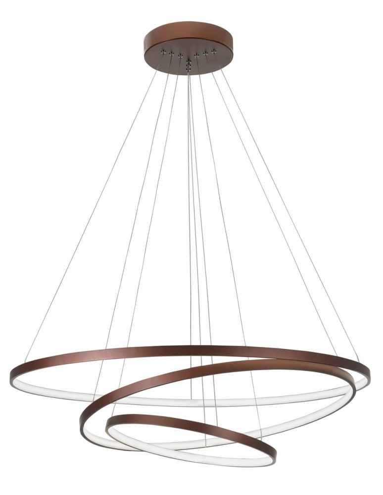 LED pendant lamps - Luces Exclusivas BANDA Pendant LED 111W 5500lm 3000K Dimmable brown LE41589. - product kolory-swiatla.pl 2
