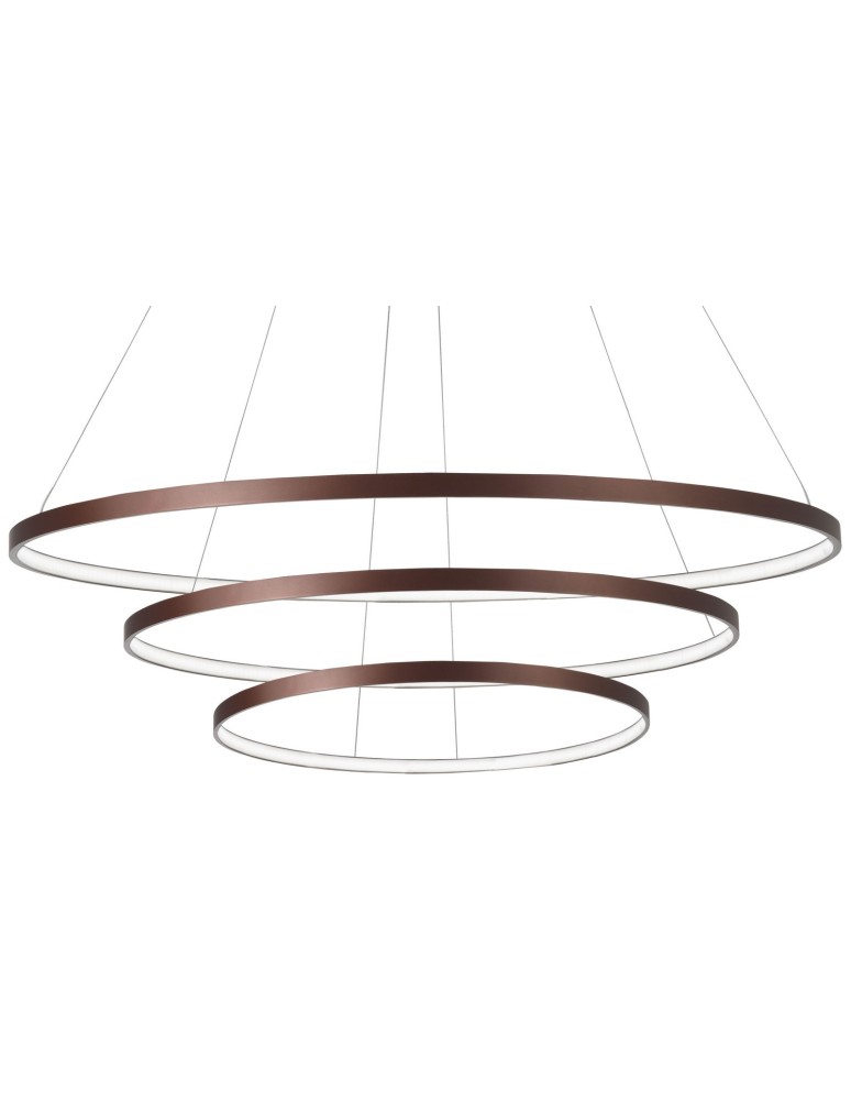 LED pendant lamps - Luces Exclusivas BANDA Pendant LED 111W 5500lm 3000K Dimmable brown LE41589. - product kolory-swiatla.pl 3