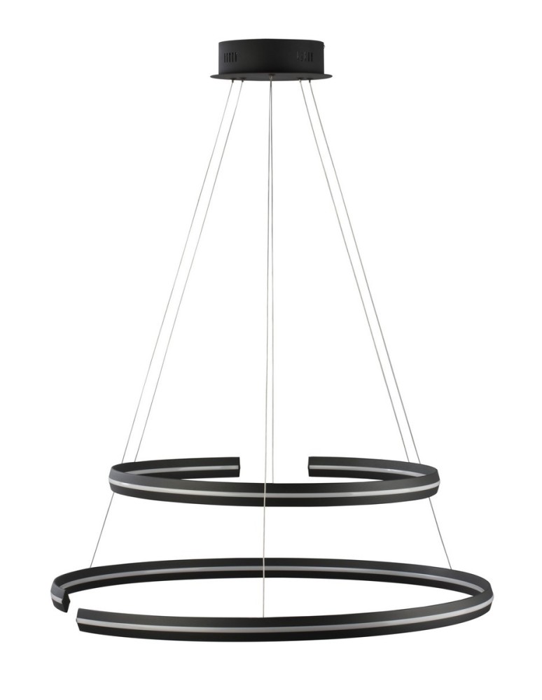 LED pendant lamps - Luces Exclusivas BELLO LED Pendant 93W 3422lm 3000K Dimmable matte black LE41596 - product kolory-swiatla.pl 1