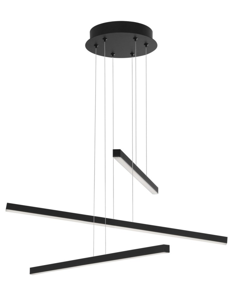 LED pendant lamps - Luces Exclusivas CADIZ Pendant LED 40W 2890lm 3000K mat black LE41597 - product kolory-swiatla.pl 1