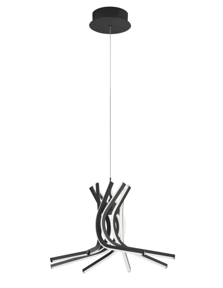 Designer pendant lamps - Luces Exclusivas CEUTA LED Pendant 50W 1450lm 3000K Dimmable mat black LE41602 - product kolory-swiatla.pl 1