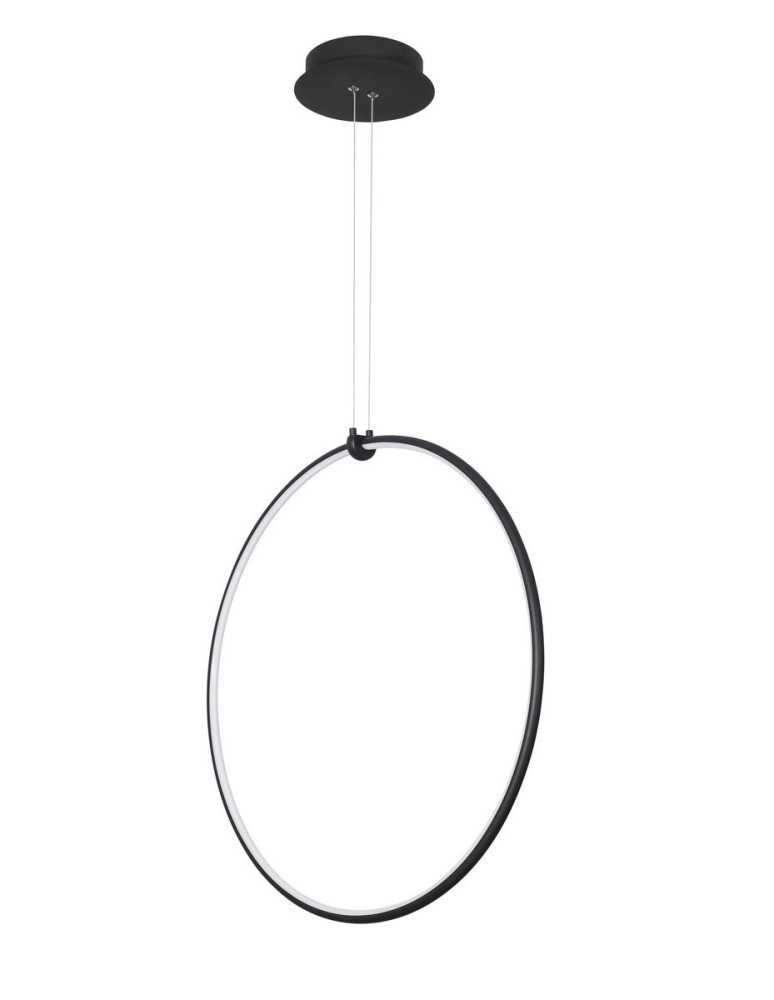 Pendant lamps circles - Luces Exclusivas CHINU Pendant LED 28W 1600lm 3000K Dimmable Black LE41603 - product kolory-swiatla.pl 1