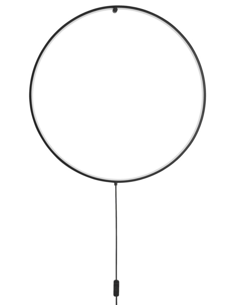 Ring wall lamps - Luces Exclusivas CHINU Wall mounted LED 18W 950lm 3000K Dimmable mat black LE41607 - product kolory-swiatla.pl 1