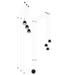 Lampy wiszące LED - Luces Exclusivas CORIA Wisząca LED 36W 2180lm 3000K czarny LE41612 - produkt 1