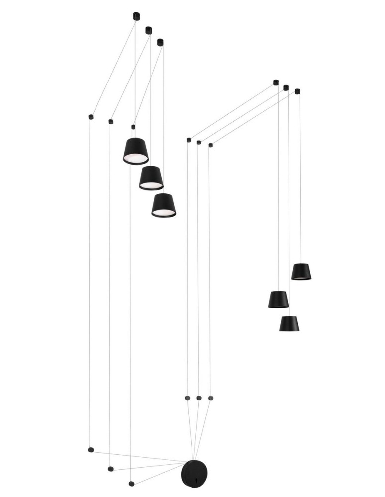 Lampy wiszące LED - Luces Exclusivas CORIA Wisząca LED 36W 2180lm 3000K czarny LE41612 - produkt kolory-swiatla.pl 1
