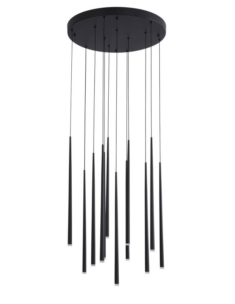 LED pendant lamps - Luces Exclusivas ELCHE Pendant LED 36W 2160lm 3000K matte black LE41622 - product kolory-swiatla.pl 1