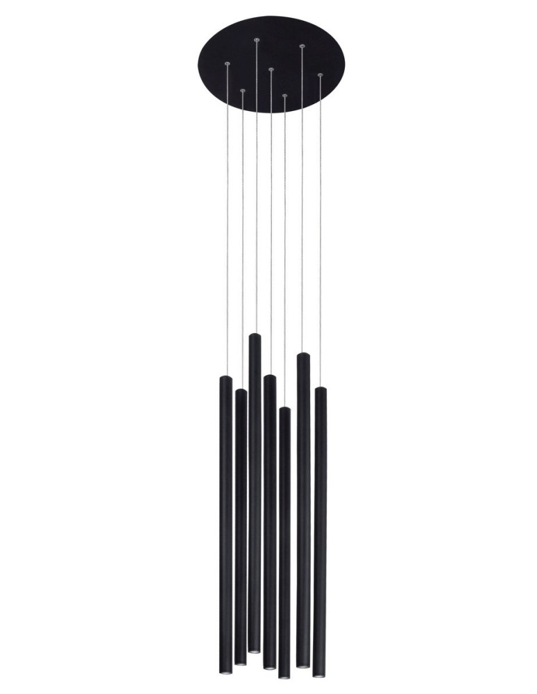 LED pendant lamps - Luces Exclusivas ELJAS LED pendant 7x3W 1260lm 3000K matte black LE41624 - product kolory-swiatla.pl 1