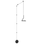 LED pendant lamps - Luces Exclusivas FALDA LED pendant 10W 500lm 3000K matte black LE41628 - product 1