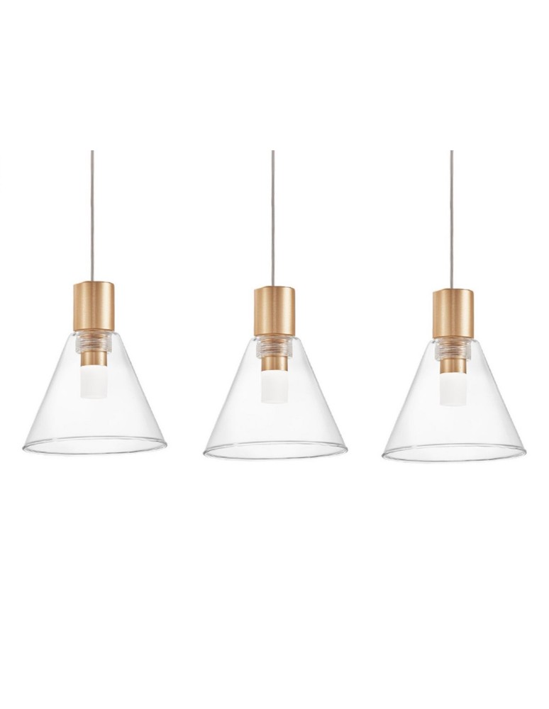 LED pendant lamps - Luces Exclusivas FRIAS Pendant LED 15W 750lm 3000K gold LE41631 - product kolory-swiatla.pl 2