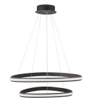 LED pendant lamps - Luces Exclusivas FUNZA Pendant LED 48W 2363lm 3000K Dimmable mat black LE41632 - product 1