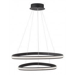 Luces Exclusivas FUNZA Wisząca LED 48W 2363lm 3000K Ściemnialna czarny mat LE41632