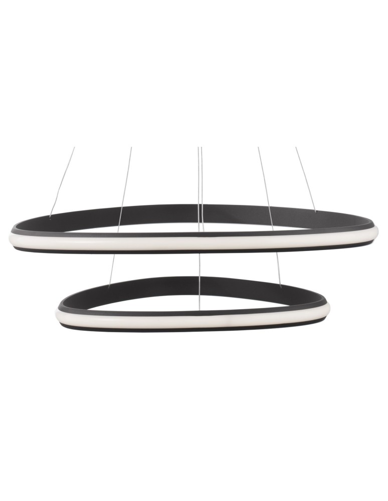LED pendant lamps - Luces Exclusivas FUNZA Pendant LED 48W 2363lm 3000K Dimmable mat black LE41632 - product kolory-swiatla.pl 2