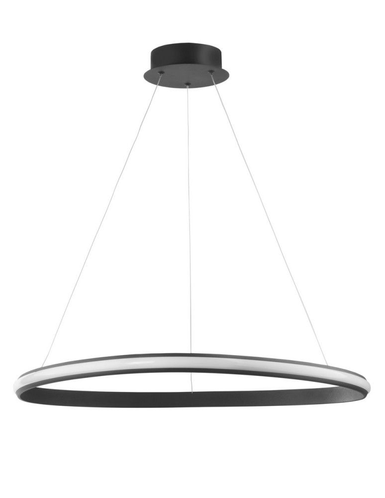 LED pendant lamps - Luces Exclusivas FUNZA LED Pendant 32W 1770lm 3000K Dimmable mat black LE41635 - product kolory-swiatla.pl 2