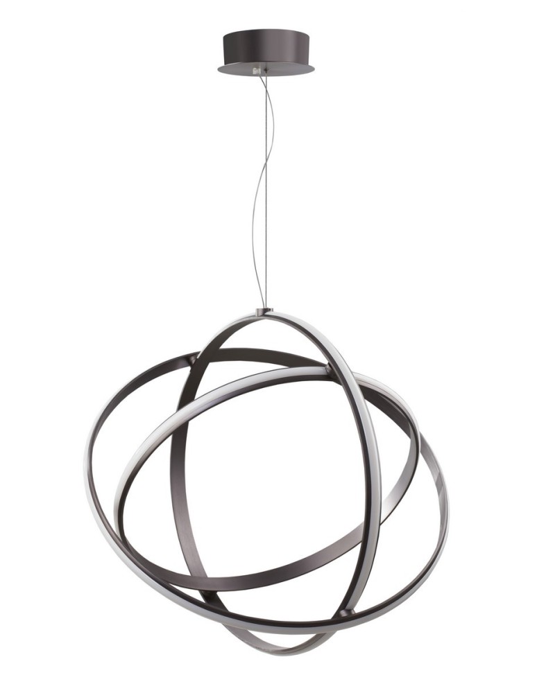 LED pendant lamps - Luces Exclusivas GIJON LED Pendant 63W 3043lm 3000K Dimmable Black/Purple LE41637 - product kolory-swiatla.pl 1