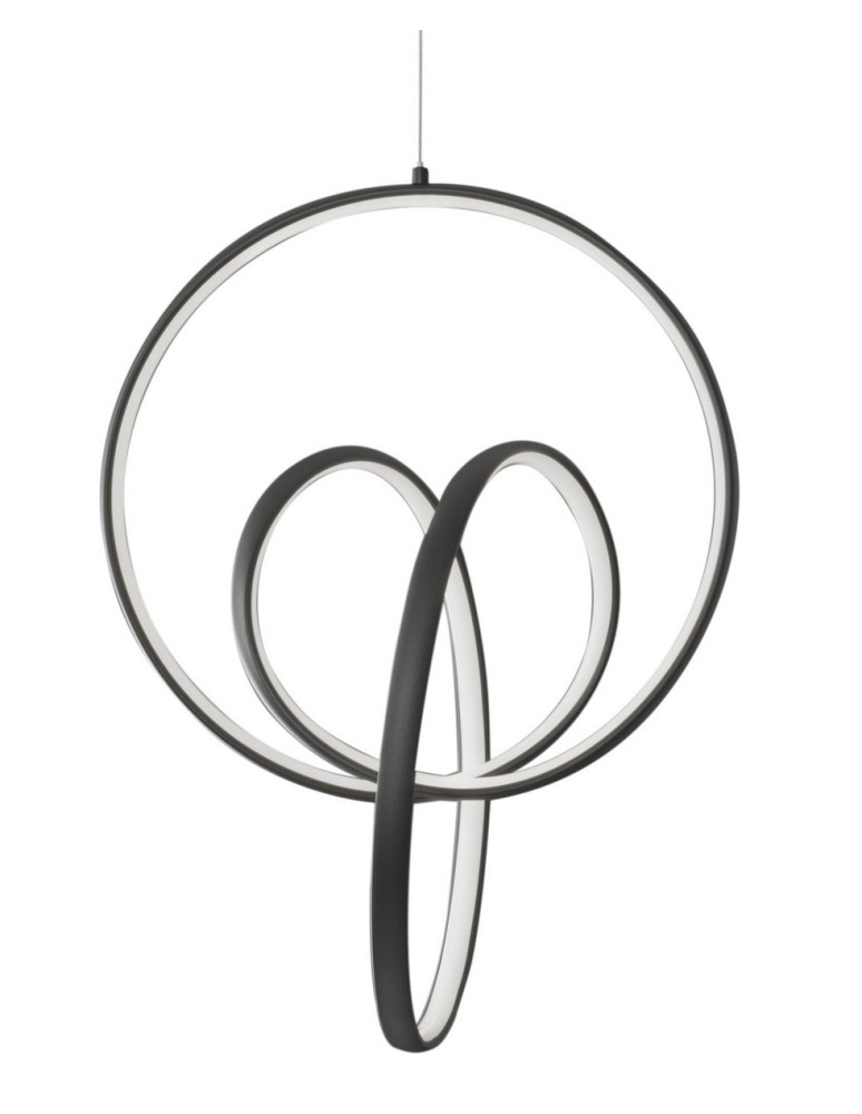 LED pendant lamps - Luces Exclusivas GIRON LED Pendant 43W 1895lm 3000K Dimmable matte black LE41640 - product kolory-swiatla.pl 2