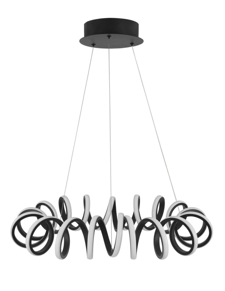 Designer pendant lamps - Luces Exclusivas GODOY LED pendant 45W 3375lm 3000K matte black LE41641 - product kolory-swiatla.pl 1