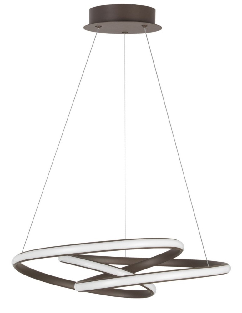 LED pendant lamps - Luces Exclusivas IBIZA LED Pendant 43W 3013lm 3000K Dimmable Brushed Bronze LE41654 - product kolory-swiatla.pl 1