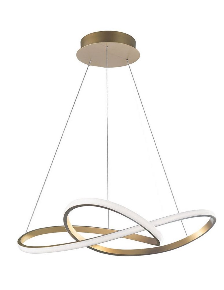 Designer pendant lamps - Luces Exclusivas JEREZ Pendant LED 53W 4081lm 3000K brushed gold LE41656 - product kolory-swiatla.pl 1