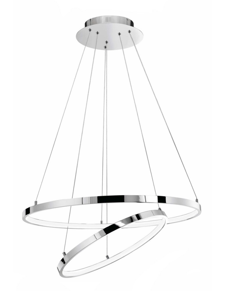 LED pendant lamps - Luces Exclusivas LOBOS LED Pendant 75W 4500lm 3000K chrome LE41670 - product kolory-swiatla.pl 1