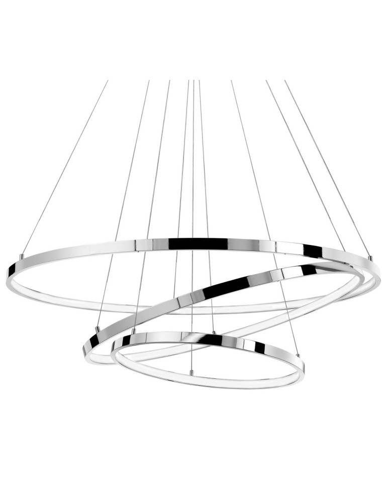 LED pendant lamps - Luces Exclusivas LOBOS LED Pendant 145W 8100lm 3000K Dimmable Chrome LE41671 - product kolory-swiatla.pl 2