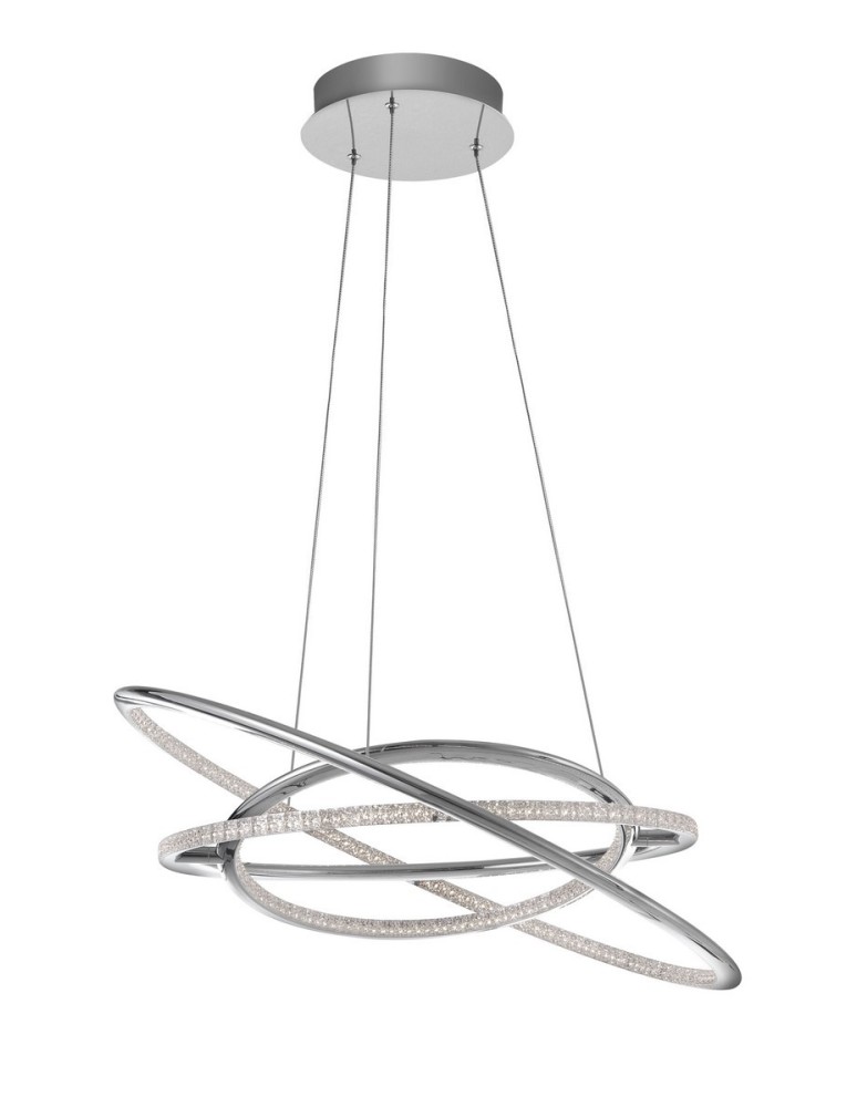 LED pendant lamps - Luces Exclusivas LANUS Pendant LED 55W 3900lm 3000K chrome LE41685 - product kolory-swiatla.pl 1