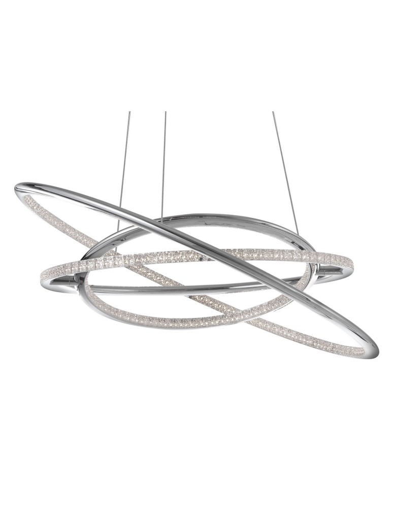 LED pendant lamps - Luces Exclusivas LANUS Pendant LED 55W 3900lm 3000K chrome LE41685 - product kolory-swiatla.pl 2