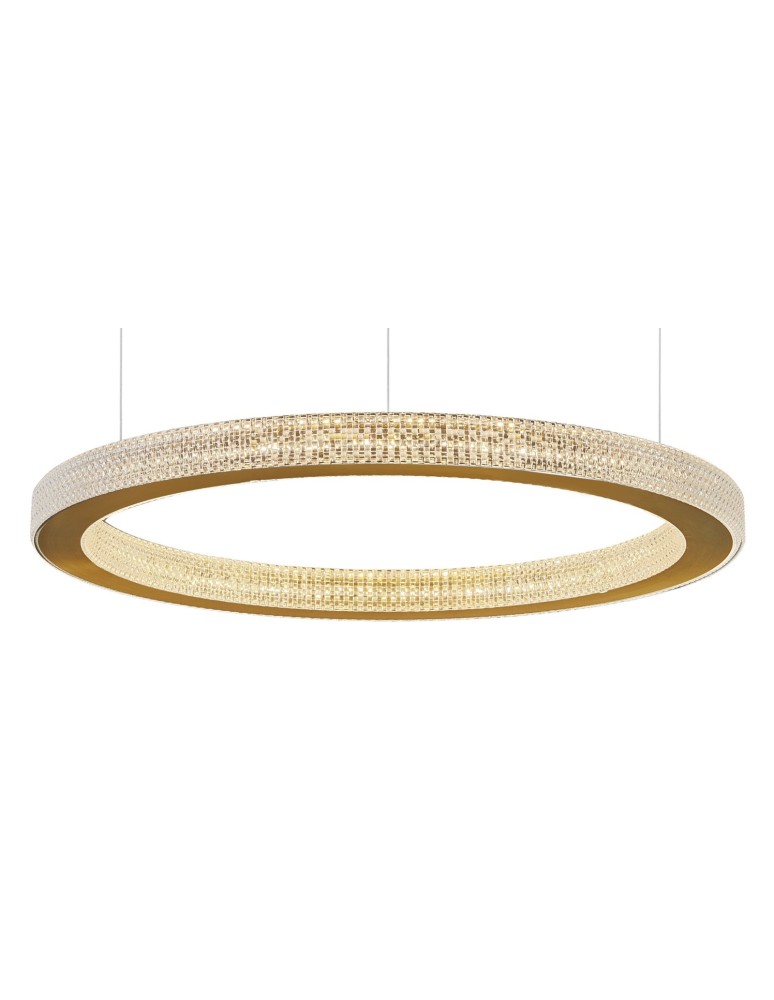 LED pendant lamps - Luces Exclusivas MONTT LED pendant 60W 3530lm 3000K dimmable antique brass LE41698 - product kolory-swiatla.pl 2