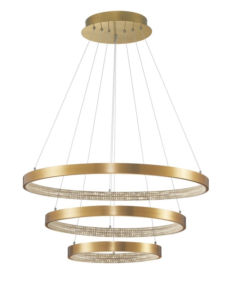LED pendant lamps - Luces Exclusivas MORON LED Pendant 112W 4731lm 3000K Dimmable antique brass LE41699 - product kolory-swiatla.pl 1
