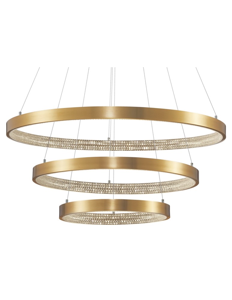 LED pendant lamps - Luces Exclusivas MORON LED Pendant 112W 4731lm 3000K Dimmable antique brass LE41699 - product kolory-swiatla.pl 2