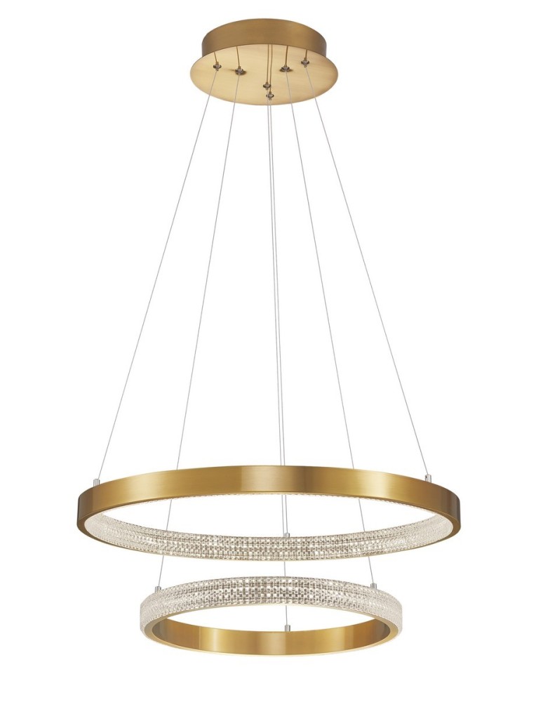 LED pendant lamps - Luces Exclusivas MORON LED Pendant 60W 3113lm 3000K Dimmable antique brass LE41700 - product kolory-swiatla.pl 1