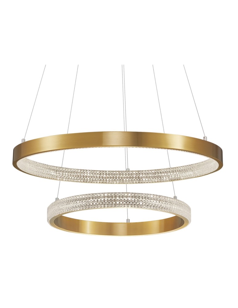 LED pendant lamps - Luces Exclusivas MORON LED Pendant 60W 3113lm 3000K Dimmable antique brass LE41700 - product kolory-swiatla.pl 2