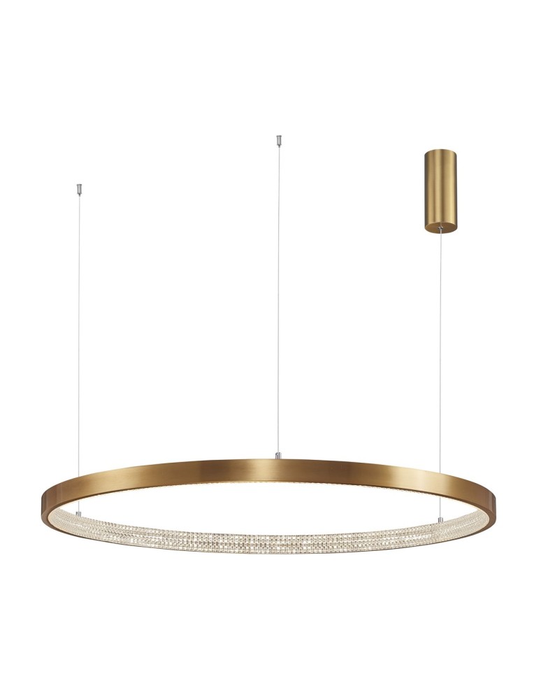 Pendant lamps circles - Luces Exclusivas MORON LED pendant 60W 4030lm 3000K dimmable antique brass LE41706 - product kolory-swiatla.pl 1