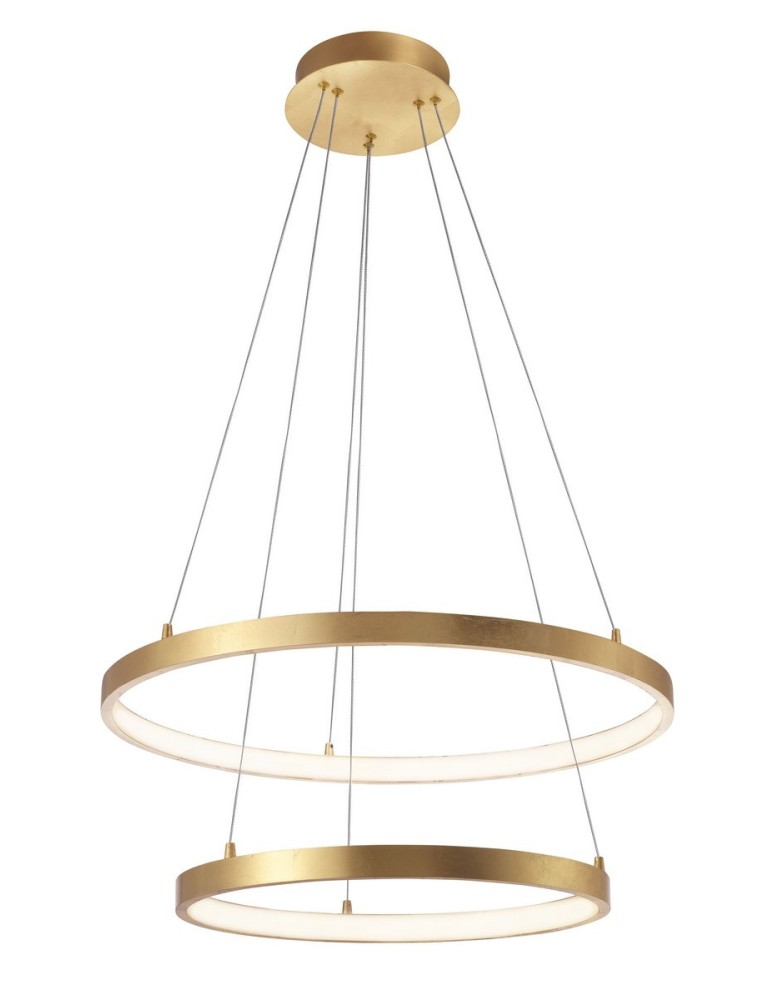 LED pendant lamps - Luces Exclusivas NUEVE LED pendant 65W 4650lm 3000K gold LE41707. - product kolory-swiatla.pl 1