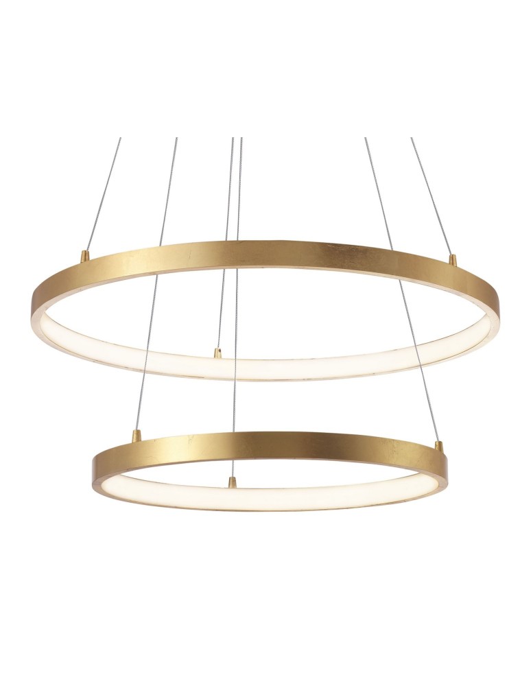 LED pendant lamps - Luces Exclusivas NUEVE LED pendant 65W 4650lm 3000K gold LE41707. - product kolory-swiatla.pl 2