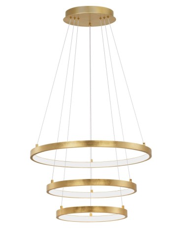 Luces Exclusivas NUEVE Wisząca LED 83W 4980lm 3000K Ściemnialna złoty (struktura niejednolita) LE41709