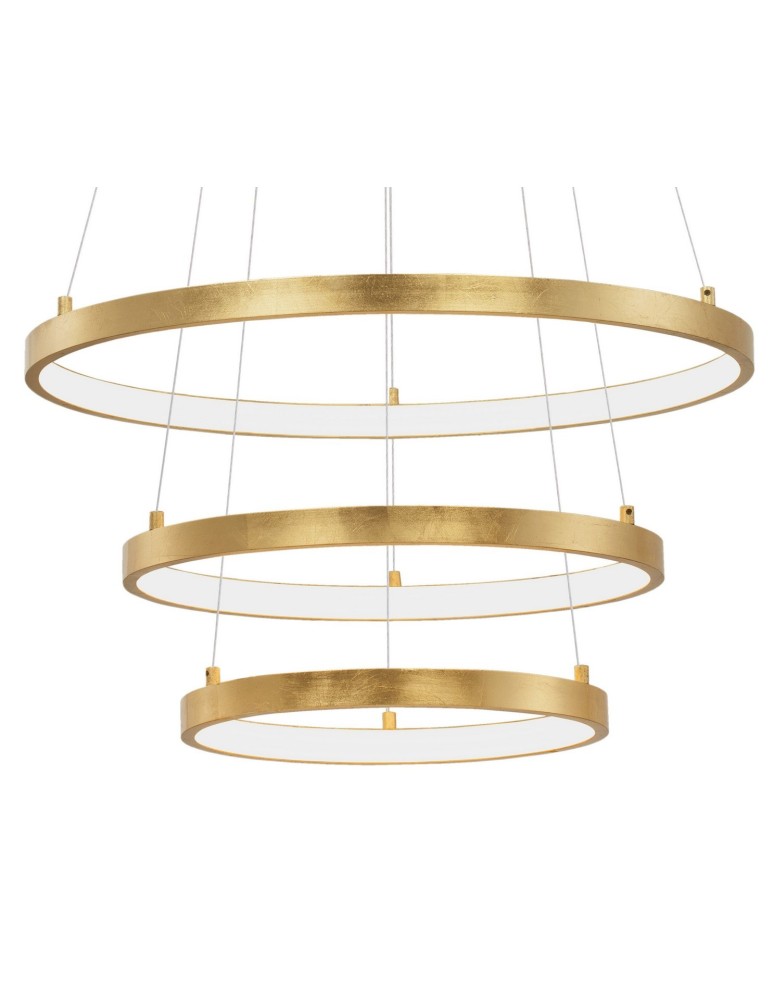 LED pendant lamps - Luces Exclusivas NUEVE LED Pendant 83W 4980lm 3000K Dimmable Gold (non-uniform structure) LE41709 - product kolory-swiatla.pl 2