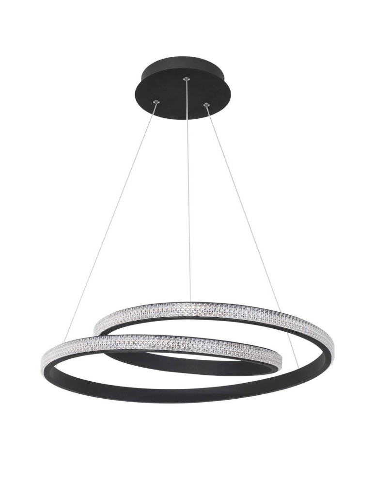 LED pendant lamps - Luces Exclusivas OBERA LED Pendant 25W 1900lm 3000K Dimmable Black LE41713 - product kolory-swiatla.pl 1