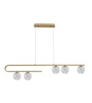 Brass-colored pendant lamps - Luces Exclusivas PASTO Pendant 5xG9 LED gold brass LE41735 - product 1