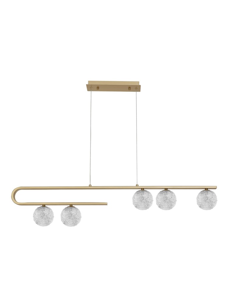 Brass-colored pendant lamps - Luces Exclusivas PASTO Pendant 5xG9 LED gold brass LE41735 - product kolory-swiatla.pl 1