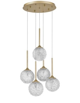 Luces Exclusivas PASTO Wisząca 5xG9 LED złoty mosiądz LE41740