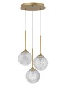 Luces Exclusivas PASTO Pendant 3x5W LED gold brass LE41741